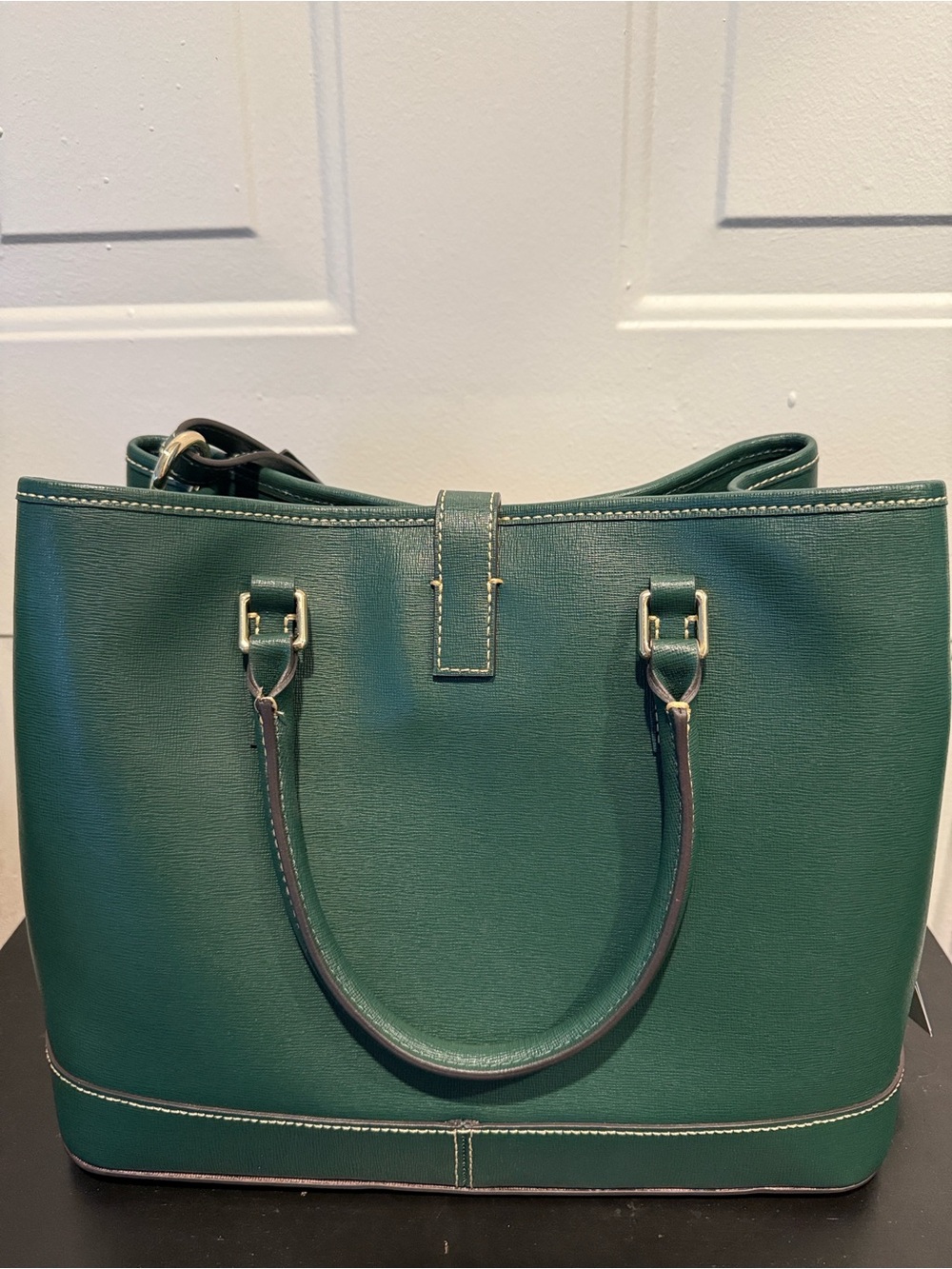 NWT Dooney & Bourke Saffiano Perry Satchel - IVY - Picture 3 of 15